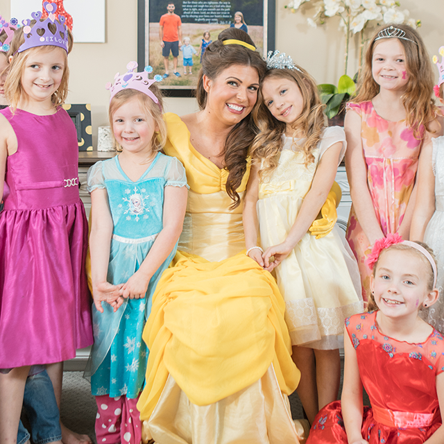 Get a photo with Belle with the help of The Princess Party Co.