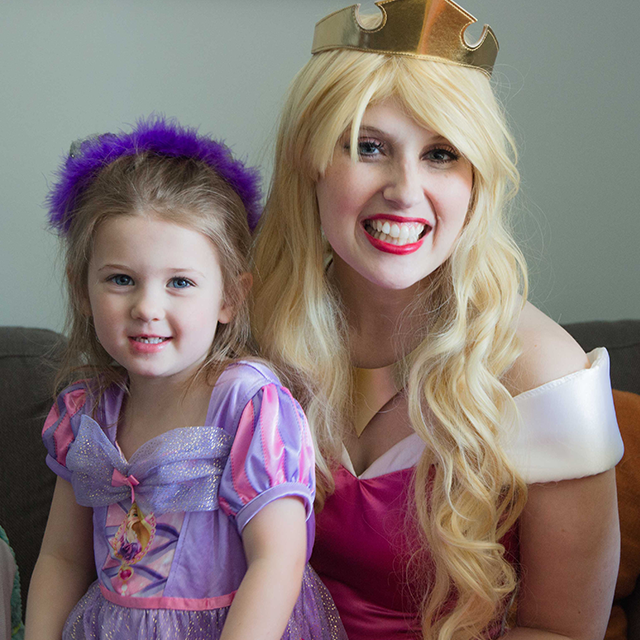 Get a photo with Sleeping Princess with the help of The Princess Party Co.
