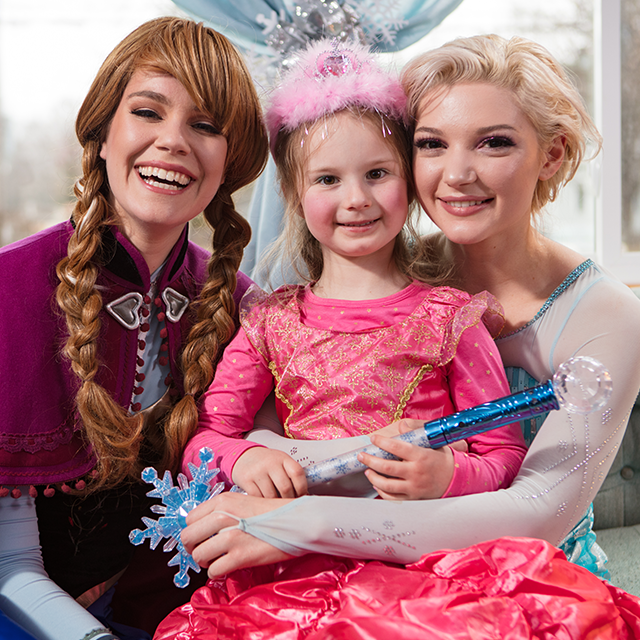 Did you know that Snow Princess and Ice Queen are sisters? Have both of them attend your little princess’ party with The Princess Party Co.